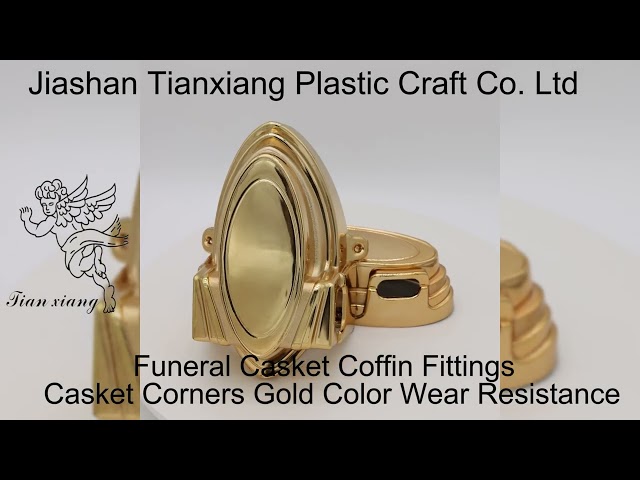 Porcelana El ataúd grande arrincona el oro material plástico bordado para la venta