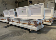 Diseño metálico rectangular de ataúd metálico de primera calidad para profesionales funerarios