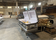 ISO9001 Ataúd decorativo de acero inoxidable personalizable para arreglos funerarios