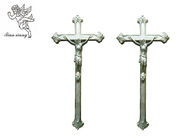 Cruz PP del ataúd del color de plata/de cobre del crucifijo fúnebre decorativo de Jesús, material