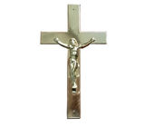 × plástico color plata 14 cm de la talla 24 del crucifijo del ataúd de Jesús para el ataúd fúnebre