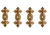 Forma pálida de la cruz de la decoración de la superficie del soporte del ataúd del oro para el tornillo del ataúd