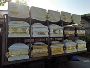 Colocaciones fúnebres del ataúd del ataúd del oro del estilo americano plástico de los accesorios