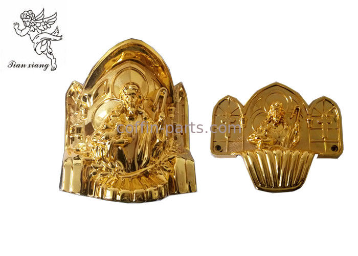 Materiales de Cristo A# PP de la esquina de ataúd del oro, proveedores de accesorios fúnebres