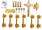Gold / Silver / Copper Burial Coffin Accessories , Casket Hardware Suppliers