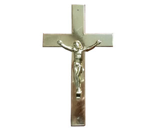 × plástico color plata 14 cm de la talla 24 del crucifijo del ataúd de Jesús para el ataúd fúnebre