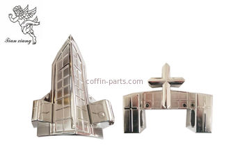 Silver ABS Plastic Coffin furniture Casket Corner with Cross Decoration