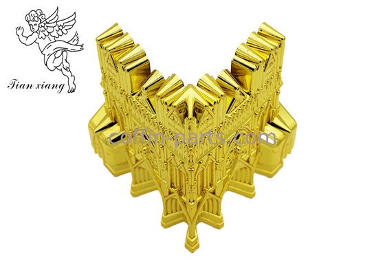El ataúd plástico modificado para requisitos particulares de la Virgen arrincona estilo americano de oro pálido con la catedral