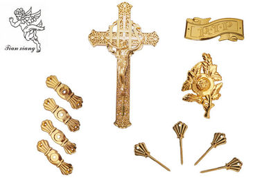 Accesorios del ataúd del entierro del oro/de la plata/del cobre, proveedores del hardware del ataúd