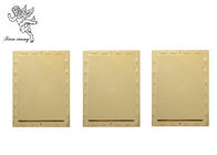 Materiales adultos fúnebres de oro de los PP del letrero del rectángulo de los accesorios del ataúd