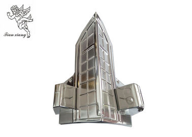 Silver ABS Plastic Coffin furniture Casket Corner with Cross Decoration