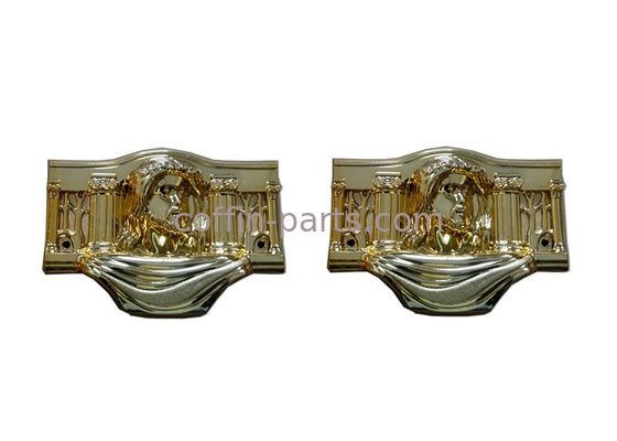 Customized Parts Of A Coffin Standard Size , Casket Corner Casket Accessories With Steel Bars