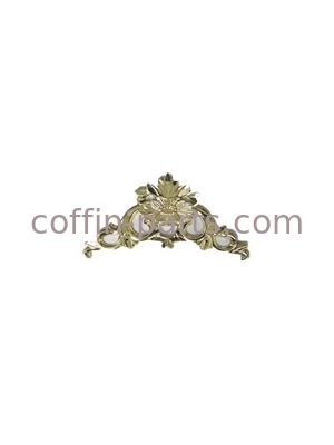 Flor de los accesorios del ataúd de Deocoratvie con la superficie de cobre amarillo antigua