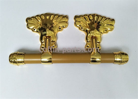 Material plástico africano del ABS/PP del estilo del oro del ataúd de la manija adulta pálida del oscilación